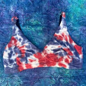 MeUndies red and blue Americana Tie-Dye Women's Bralette 4X